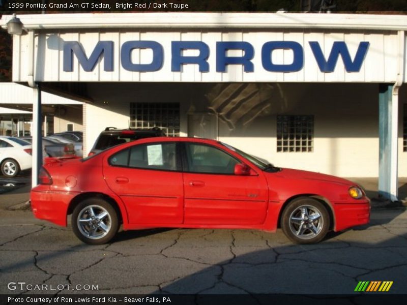 Bright Red / Dark Taupe 1999 Pontiac Grand Am GT Sedan
