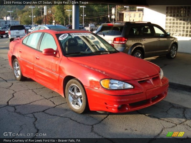 Bright Red / Dark Taupe 1999 Pontiac Grand Am GT Sedan