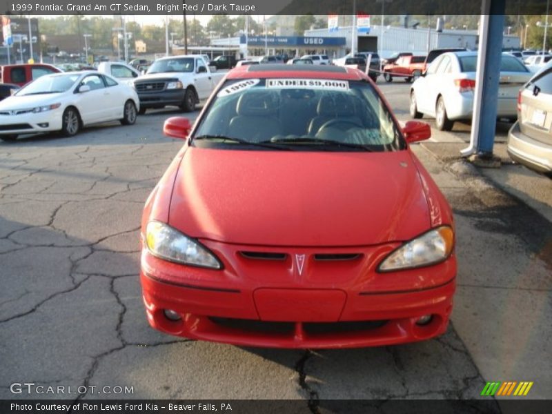 Bright Red / Dark Taupe 1999 Pontiac Grand Am GT Sedan