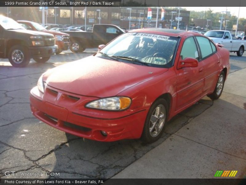 Bright Red / Dark Taupe 1999 Pontiac Grand Am GT Sedan