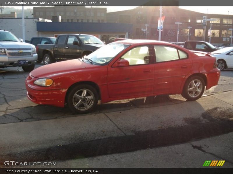 Bright Red / Dark Taupe 1999 Pontiac Grand Am GT Sedan