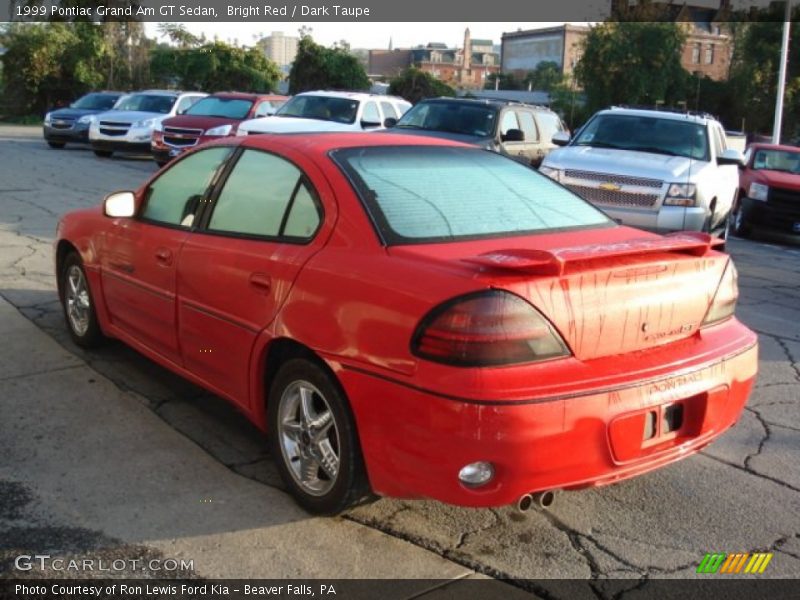 Bright Red / Dark Taupe 1999 Pontiac Grand Am GT Sedan