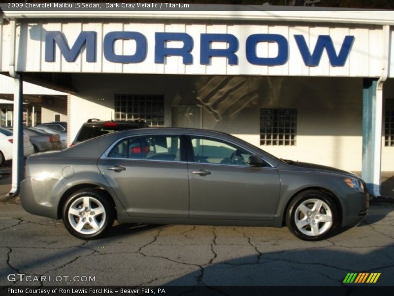 Dark Gray Metallic / Titanium 2009 Chevrolet Malibu LS Sedan