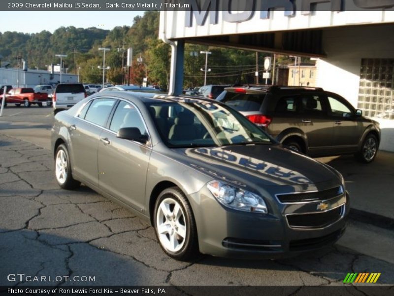 Dark Gray Metallic / Titanium 2009 Chevrolet Malibu LS Sedan