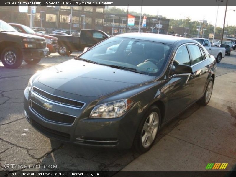 Dark Gray Metallic / Titanium 2009 Chevrolet Malibu LS Sedan