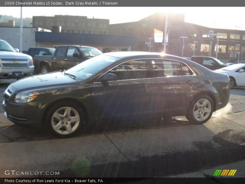 Dark Gray Metallic / Titanium 2009 Chevrolet Malibu LS Sedan