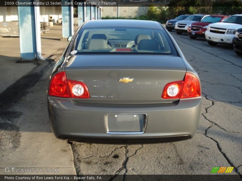 Dark Gray Metallic / Titanium 2009 Chevrolet Malibu LS Sedan
