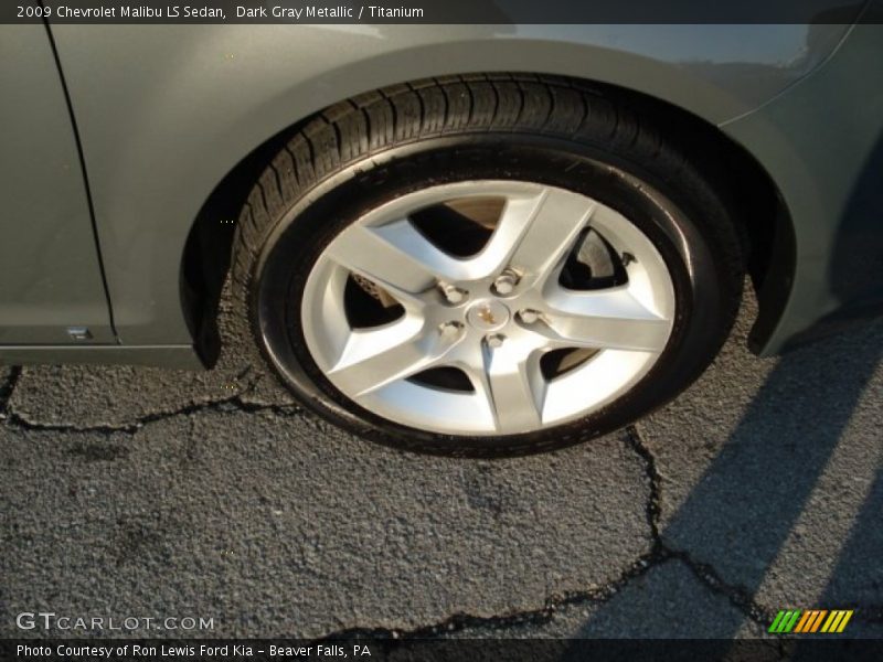 Dark Gray Metallic / Titanium 2009 Chevrolet Malibu LS Sedan