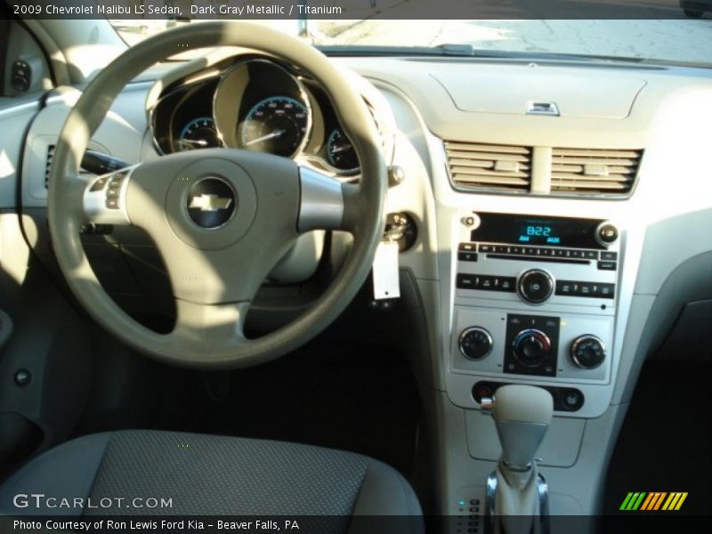 Dark Gray Metallic / Titanium 2009 Chevrolet Malibu LS Sedan