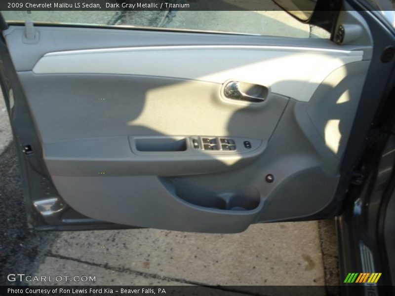 Dark Gray Metallic / Titanium 2009 Chevrolet Malibu LS Sedan