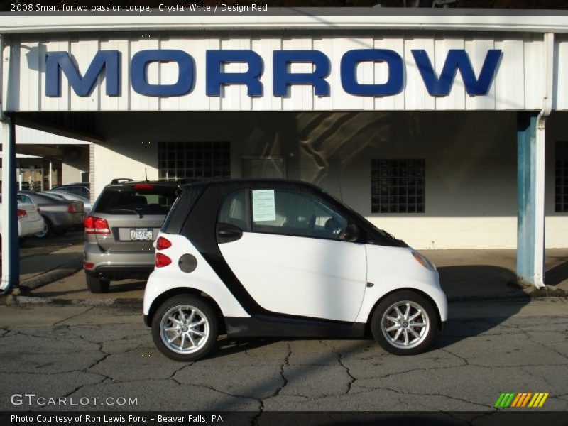 Crystal White / Design Red 2008 Smart fortwo passion coupe