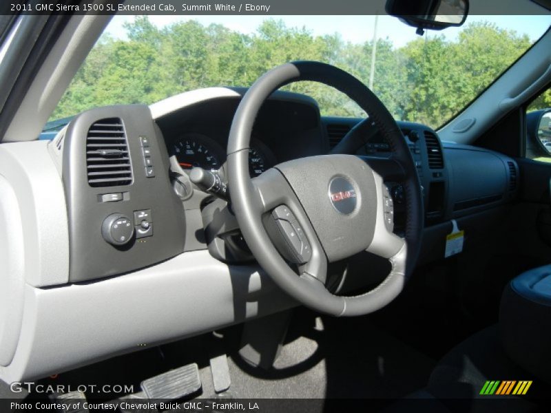 Summit White / Ebony 2011 GMC Sierra 1500 SL Extended Cab