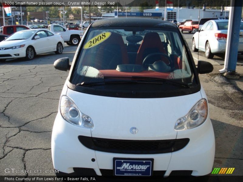 Crystal White / Design Red 2008 Smart fortwo passion coupe