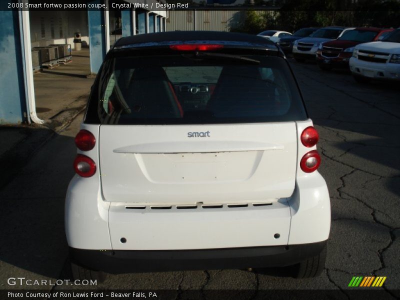 Crystal White / Design Red 2008 Smart fortwo passion coupe