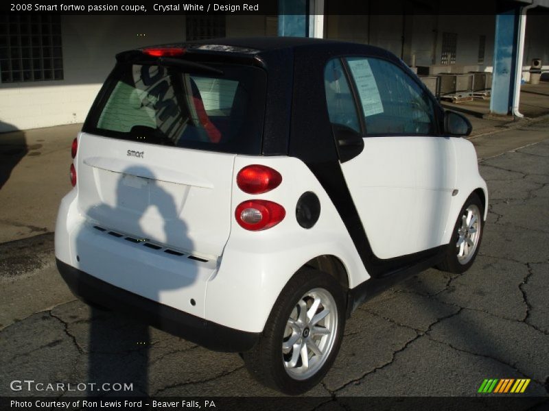 Crystal White / Design Red 2008 Smart fortwo passion coupe