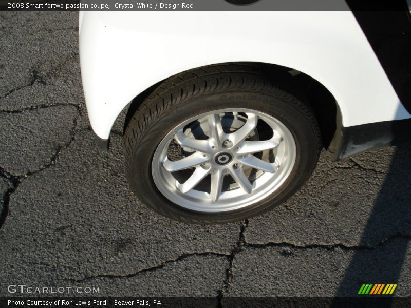 Crystal White / Design Red 2008 Smart fortwo passion coupe