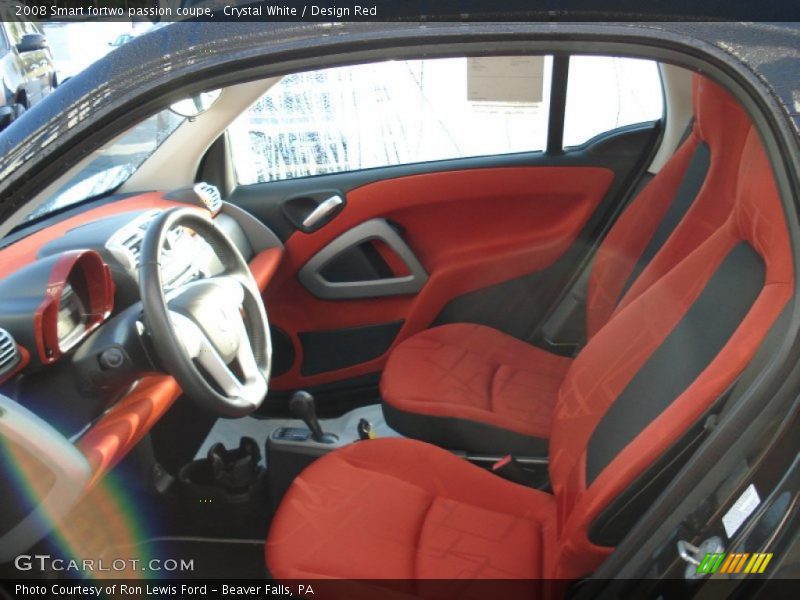  2008 fortwo passion coupe Design Red Interior