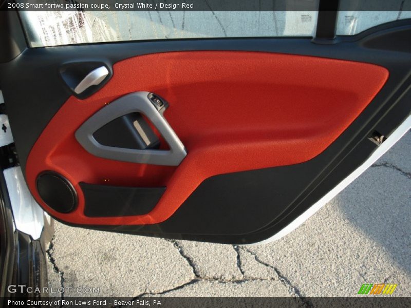 Crystal White / Design Red 2008 Smart fortwo passion coupe