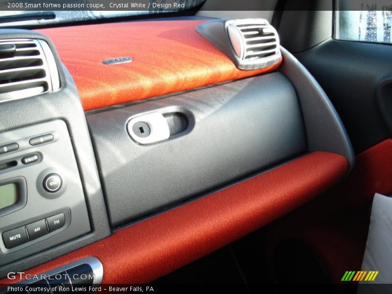 Crystal White / Design Red 2008 Smart fortwo passion coupe