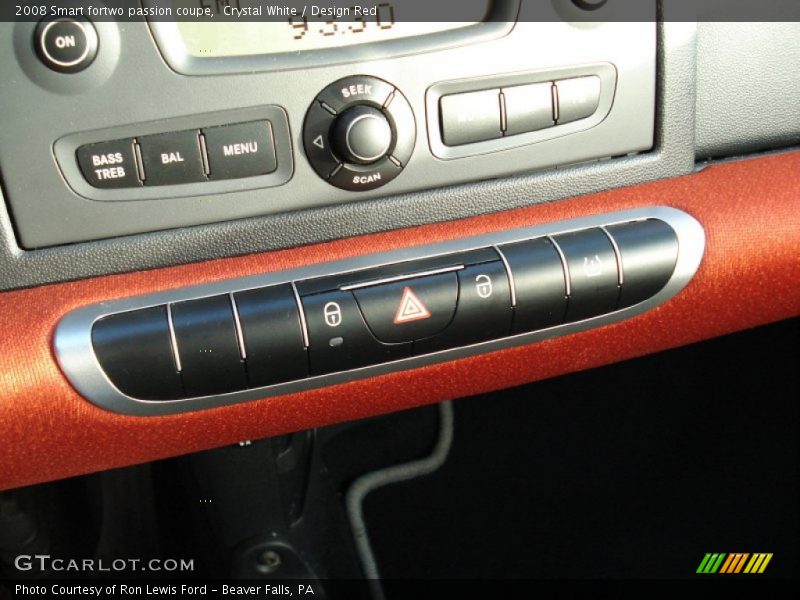 Controls of 2008 fortwo passion coupe