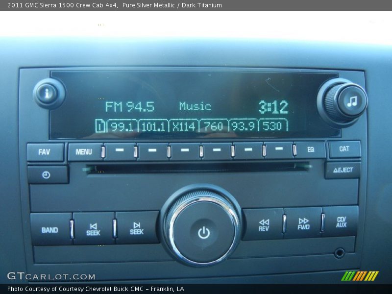 Audio System of 2011 Sierra 1500 Crew Cab 4x4