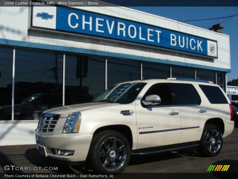 White Diamond / Ebony 2008 Cadillac Escalade AWD