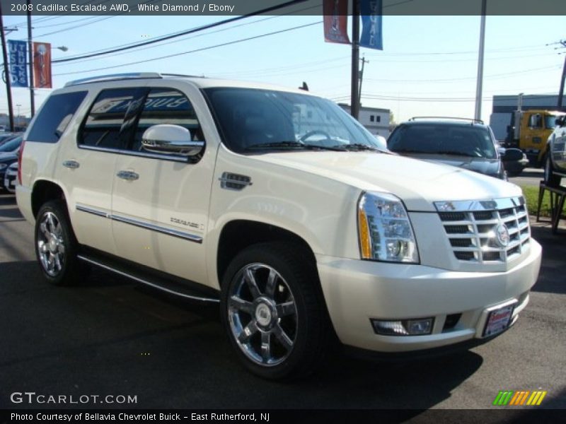 White Diamond / Ebony 2008 Cadillac Escalade AWD