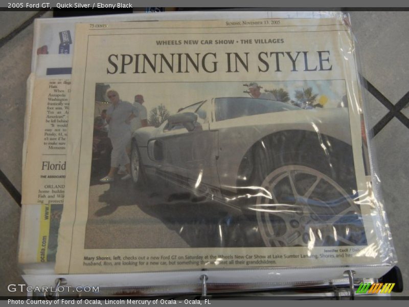 Quick Silver / Ebony Black 2005 Ford GT
