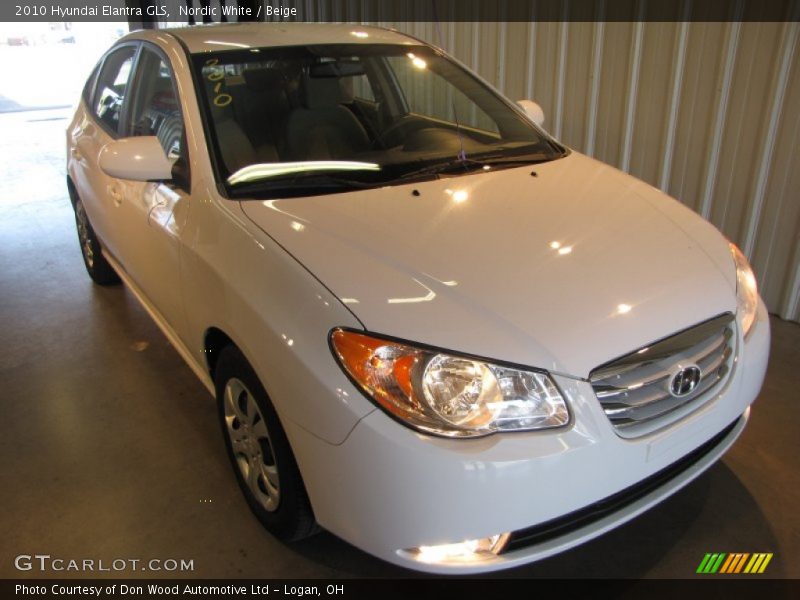 Nordic White / Beige 2010 Hyundai Elantra GLS