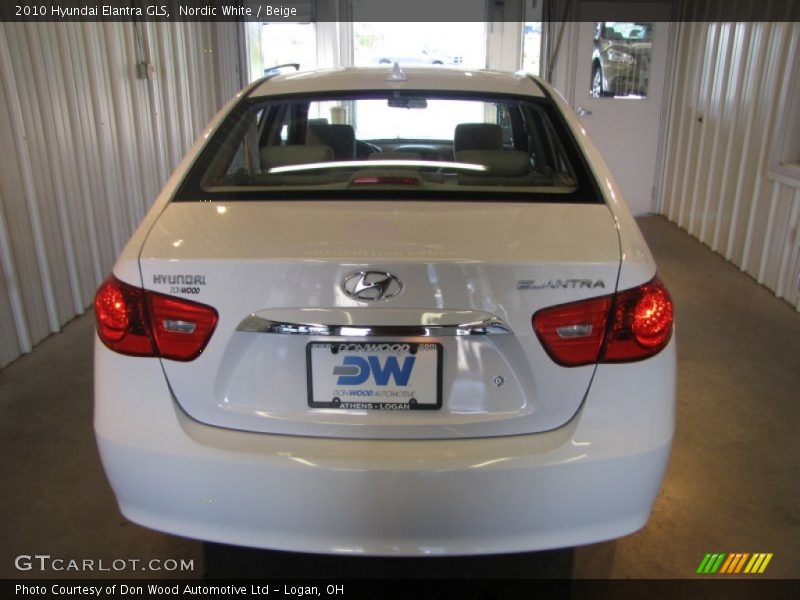 Nordic White / Beige 2010 Hyundai Elantra GLS