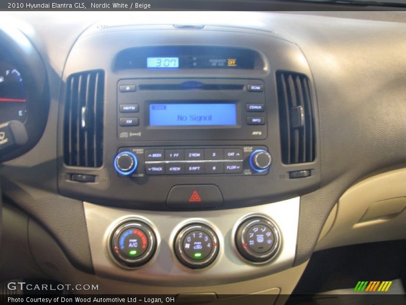 Nordic White / Beige 2010 Hyundai Elantra GLS