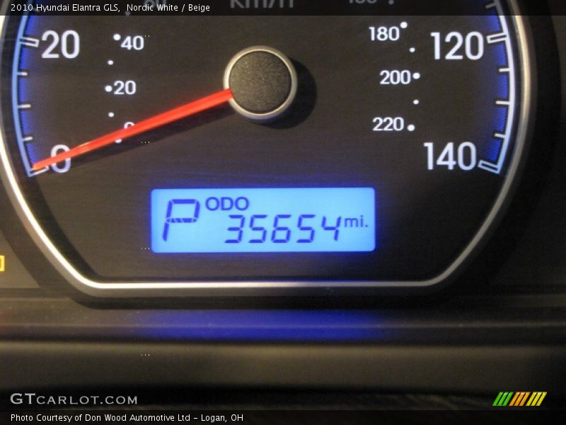 Nordic White / Beige 2010 Hyundai Elantra GLS