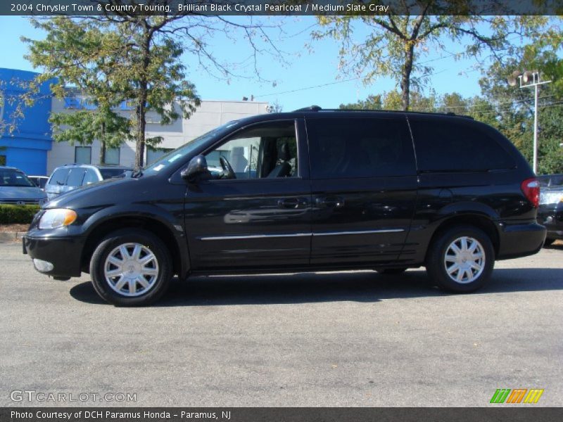 Brilliant Black Crystal Pearlcoat / Medium Slate Gray 2004 Chrysler Town & Country Touring