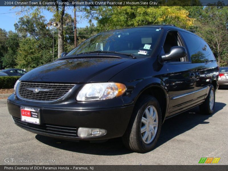 Brilliant Black Crystal Pearlcoat / Medium Slate Gray 2004 Chrysler Town & Country Touring