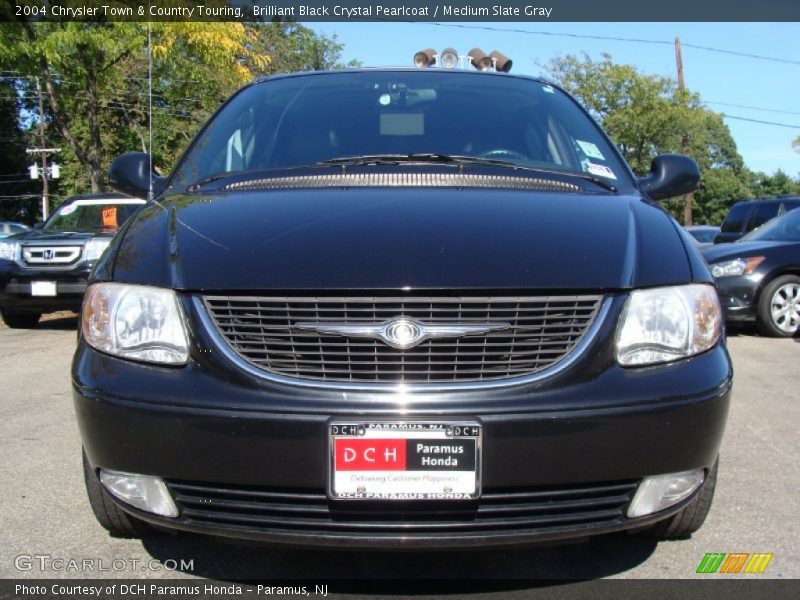 Brilliant Black Crystal Pearlcoat / Medium Slate Gray 2004 Chrysler Town & Country Touring