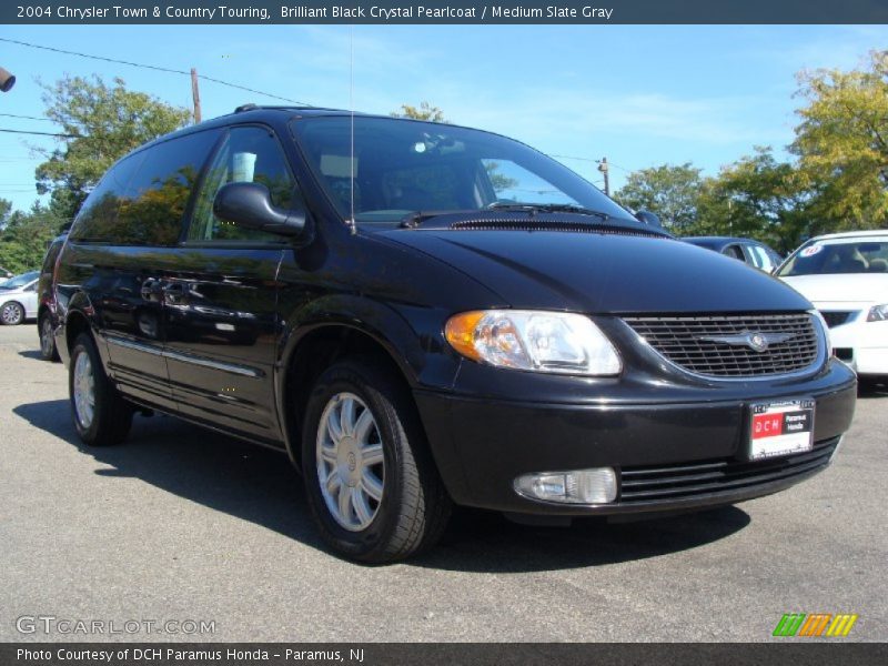 Brilliant Black Crystal Pearlcoat / Medium Slate Gray 2004 Chrysler Town & Country Touring