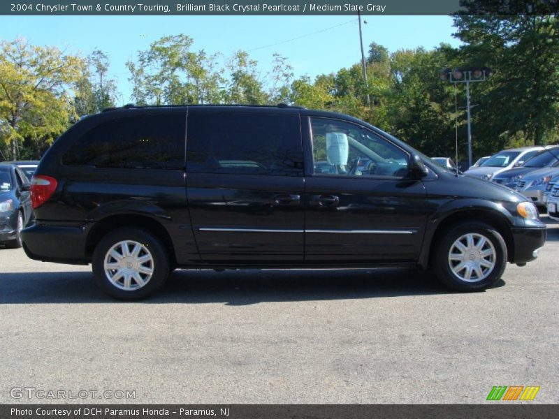 Brilliant Black Crystal Pearlcoat / Medium Slate Gray 2004 Chrysler Town & Country Touring