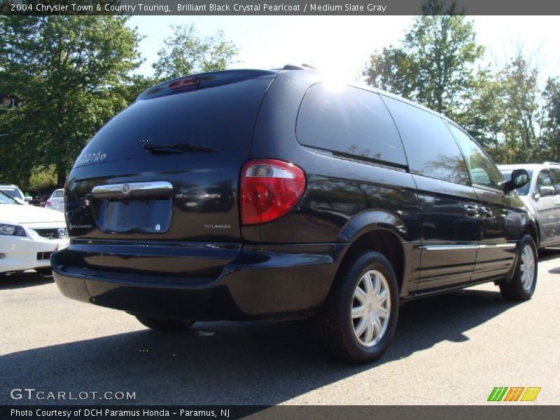 Brilliant Black Crystal Pearlcoat / Medium Slate Gray 2004 Chrysler Town & Country Touring