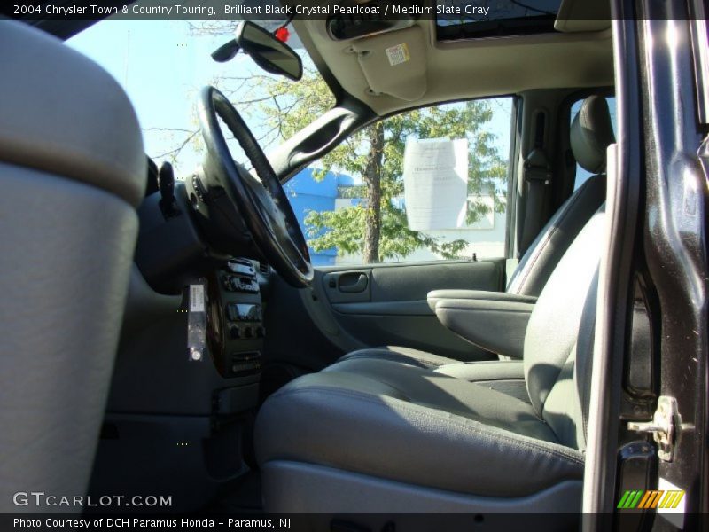 Brilliant Black Crystal Pearlcoat / Medium Slate Gray 2004 Chrysler Town & Country Touring