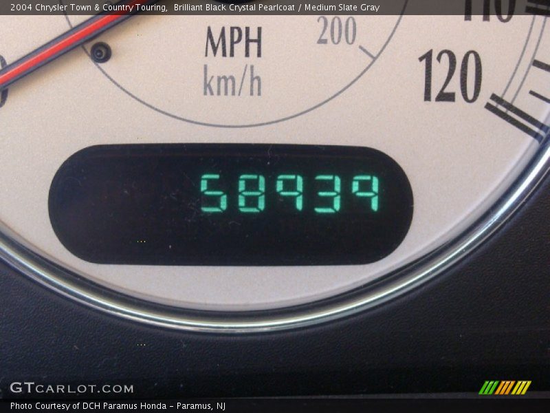 Brilliant Black Crystal Pearlcoat / Medium Slate Gray 2004 Chrysler Town & Country Touring