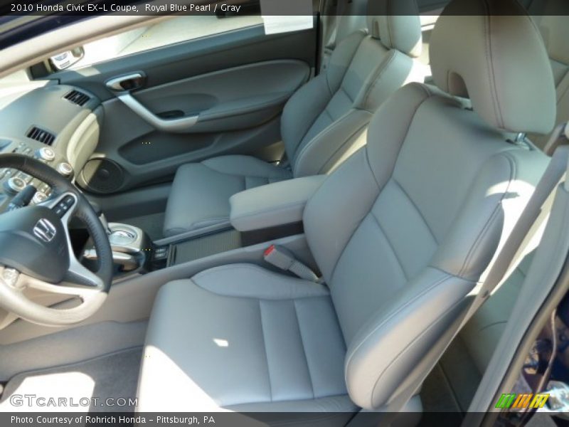 Royal Blue Pearl / Gray 2010 Honda Civic EX-L Coupe
