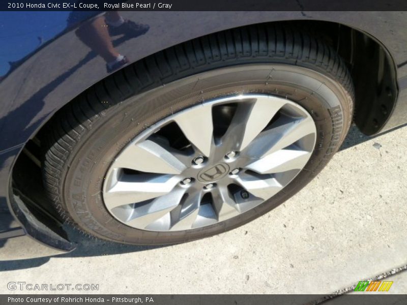 Royal Blue Pearl / Gray 2010 Honda Civic EX-L Coupe