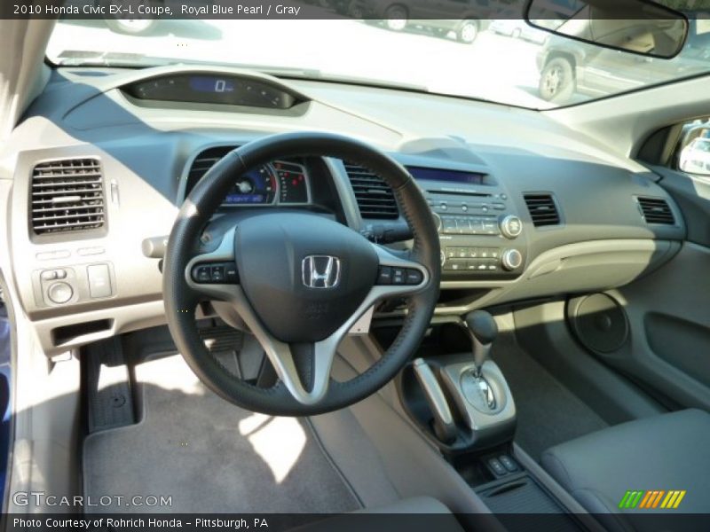 Royal Blue Pearl / Gray 2010 Honda Civic EX-L Coupe
