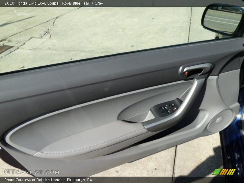 Royal Blue Pearl / Gray 2010 Honda Civic EX-L Coupe
