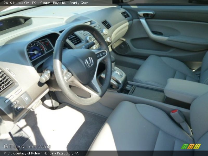 Royal Blue Pearl / Gray 2010 Honda Civic EX-L Coupe