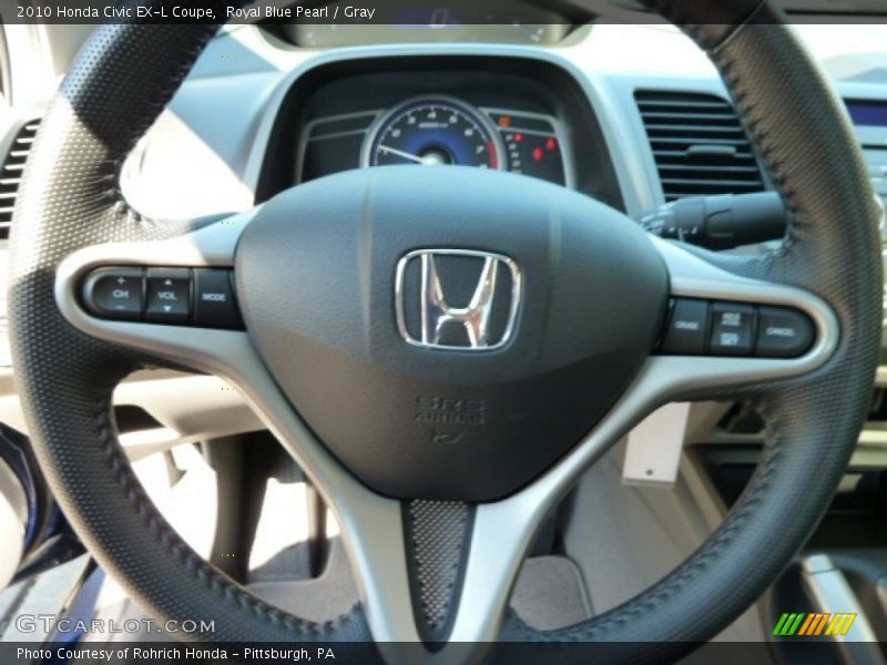 Royal Blue Pearl / Gray 2010 Honda Civic EX-L Coupe