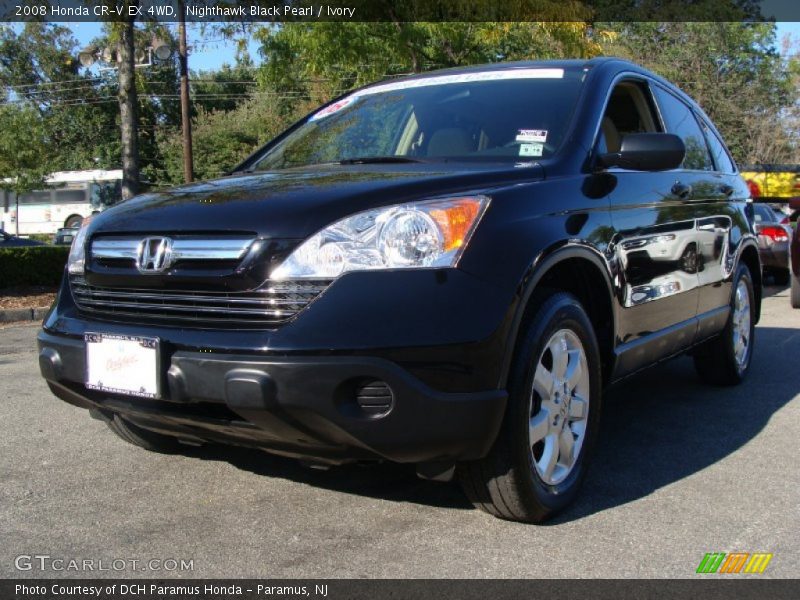 Nighthawk Black Pearl / Ivory 2008 Honda CR-V EX 4WD