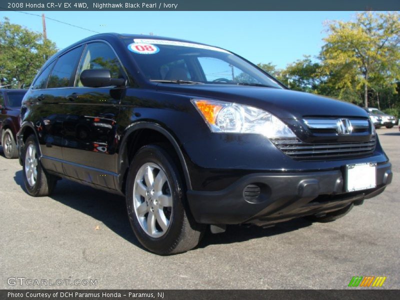 Nighthawk Black Pearl / Ivory 2008 Honda CR-V EX 4WD