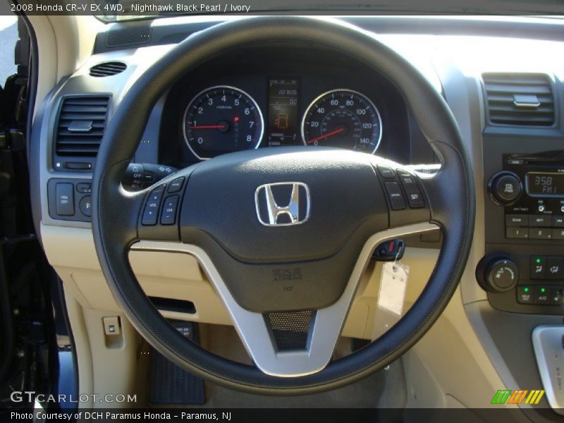 Nighthawk Black Pearl / Ivory 2008 Honda CR-V EX 4WD