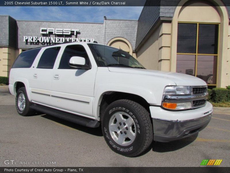 Summit White / Gray/Dark Charcoal 2005 Chevrolet Suburban 1500 LT